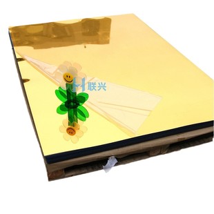 Cnc Carved Golden Acrylic Mirror Laser Cutting Any Cutting Shape and Size Uv Printing Acrylic Mirror