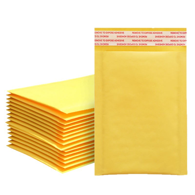 Bolsa de burbujas de papel kraft Bolsa de burbujas gruesa amarilla Bolsa de mensajería a prueba de golpes Bolsa de sobres Bolsa de espuma de embalaje de burbujas al por mayor