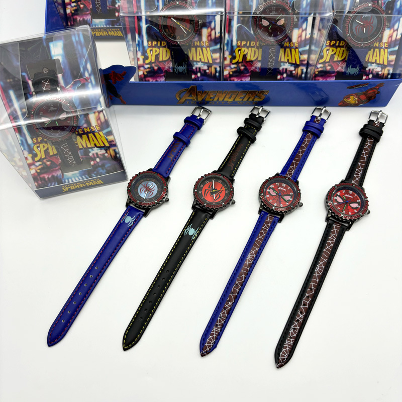 Trendy Fashion Children's Cool Cartoon Watch Boy Spider Student Waterproof Quartz Watch Luminous Pointer Watch Wholesale Trendy Fashion Children's Cool Cartoon Watch Boy Spider Student Waterproof Quartz Watch Luminous Pointer Watch Wholesale