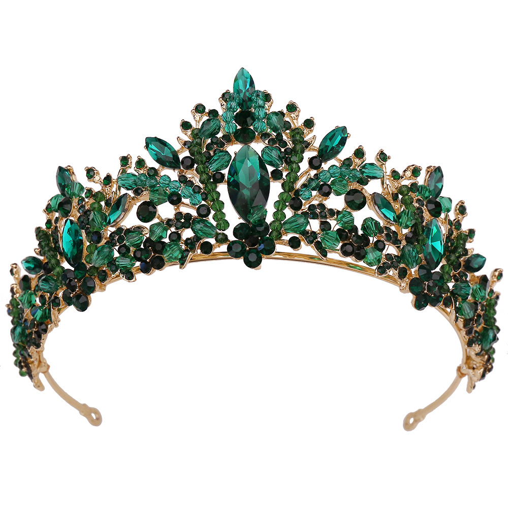 Artificial Crystal, Rhinestones Inlay Material Bridal Crown Alloy Inlay Artificial Crystal Rhinestones Crown