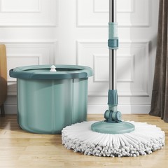 Household Rotating Wet Mop Water Separation No-Hand Wash Single Bucket Mop Stain Separation No-Hand Wash Mop Bucket