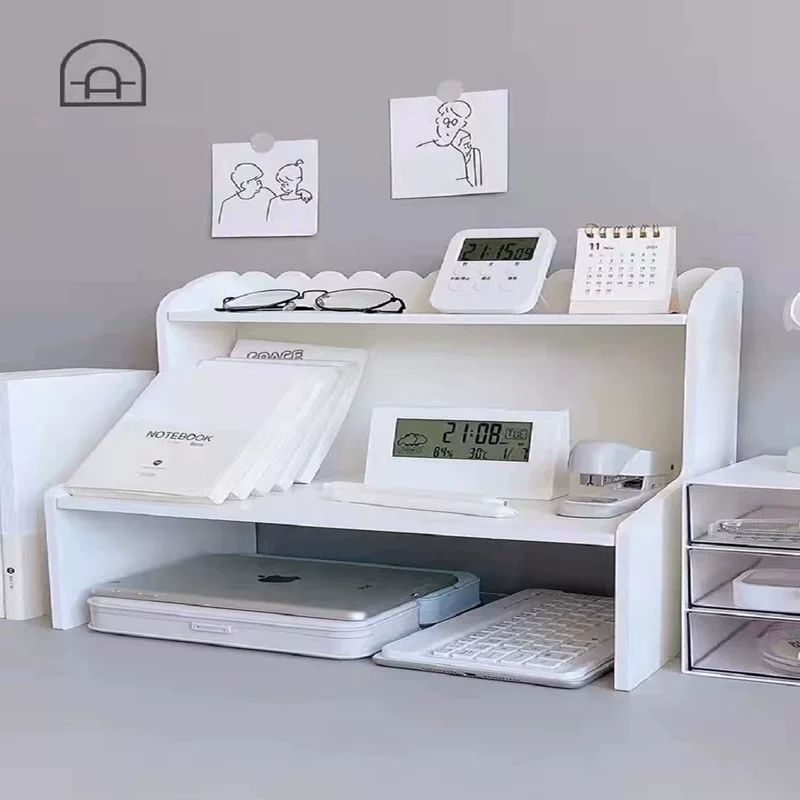 Desktop Organizer (INS Wind) A38, double-layer shelf — compact desk & dorm storage, 3 sizes