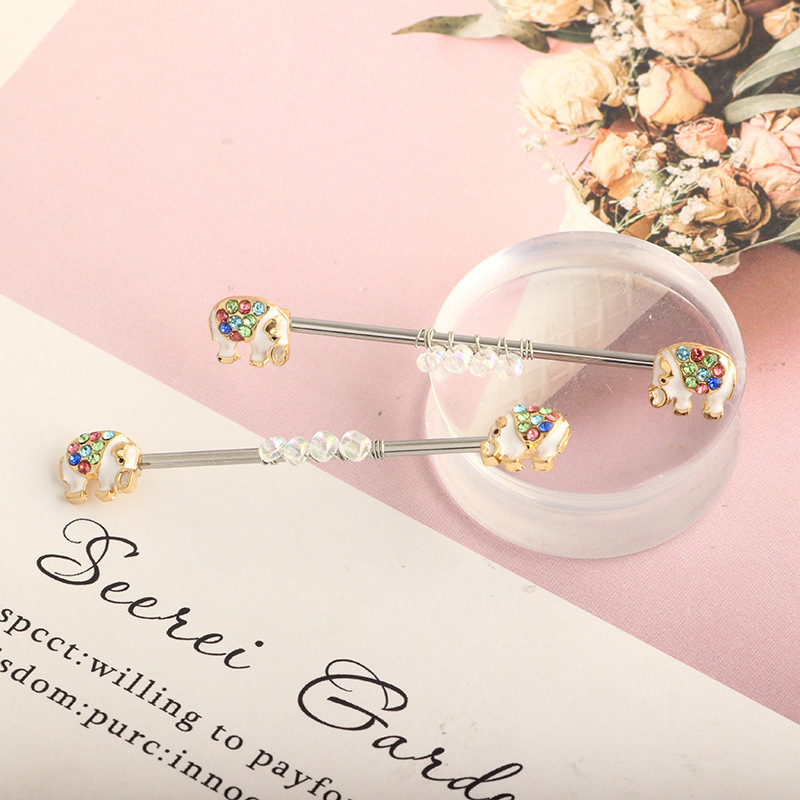 316L Titanium Steel Exaggerated Lady Ear Bone Nail Punk Wind Retro Long Earring detail image 18