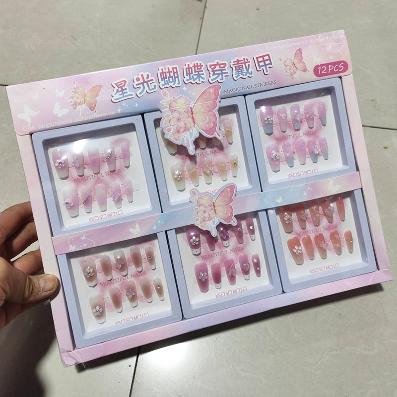 Uña de vestir impresión de ojo de gato manicure pegatinas de gel de goma de vestir estudiantes caricaturas lindas desmontables de vestir pony de uñas