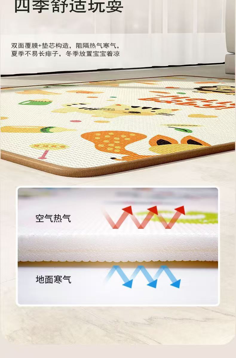 Baby Crawling Mat for Infants and Young Children Thickeneded Living Room Household Formaldehyde-Free Floor Mat Non-Toxic, Odorless, Non-Slip and Moisture-Proof Crawling Mat