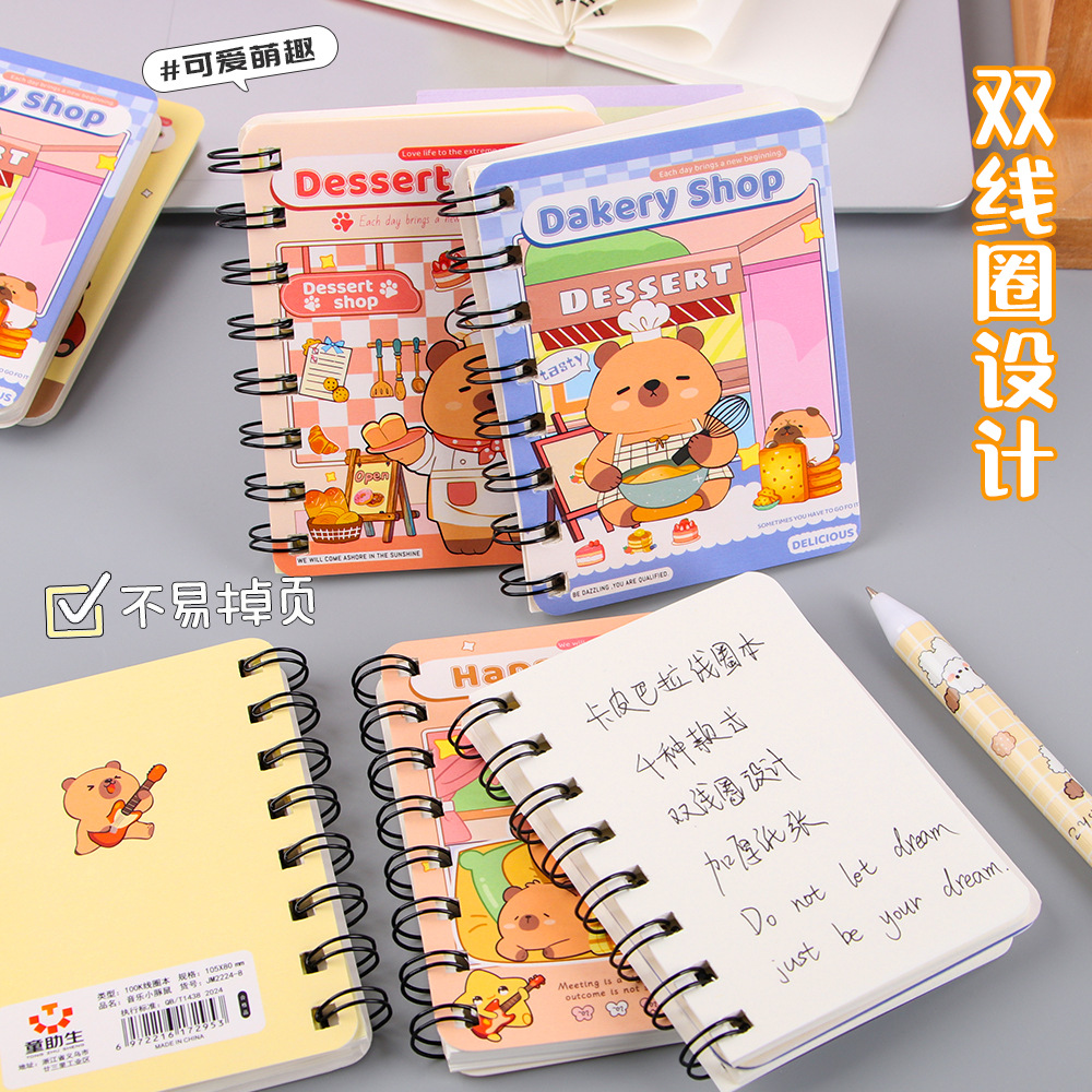 Creativo A7 bobina de flip lateral libro de palabras de bolsillo libro de cuaderno mini cuaderno A7 cuaderno al por mayor