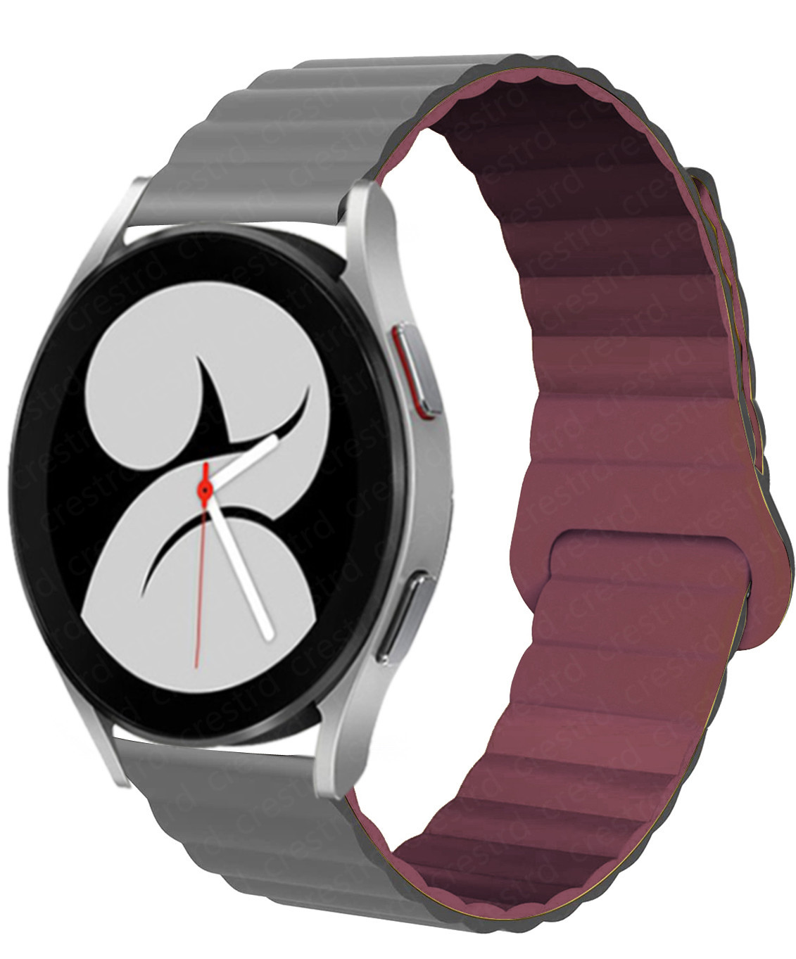 Nueva correa de cadena de silicona magnética para Samsung watt4, Huawei GT2 20mm 22mm