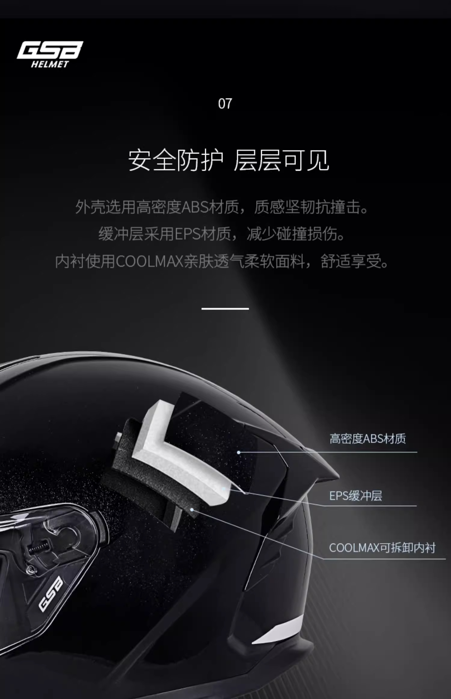 GSB Full Face Motorcycle Helmet for Men and Women GSB361GT