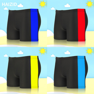 Swimming trunks children's plain color split size children's swimming trunks children's swimming suits boys swimming trunks boxer color matching children's swimming trunks
