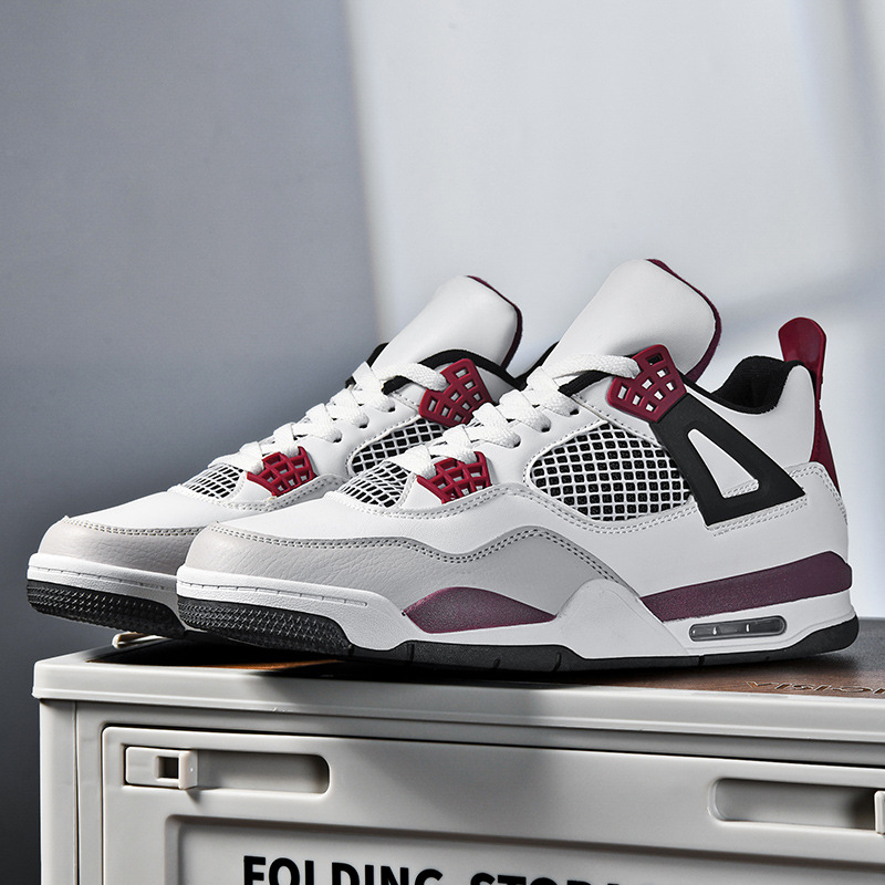 Putian zapatos aj4 zapatos de hombre zapatilla de deporte Qiao 4 París zapatillas de deporte de moda de los hombres y las mujeres zapatos casuales estudiantes transfronterizos caliente