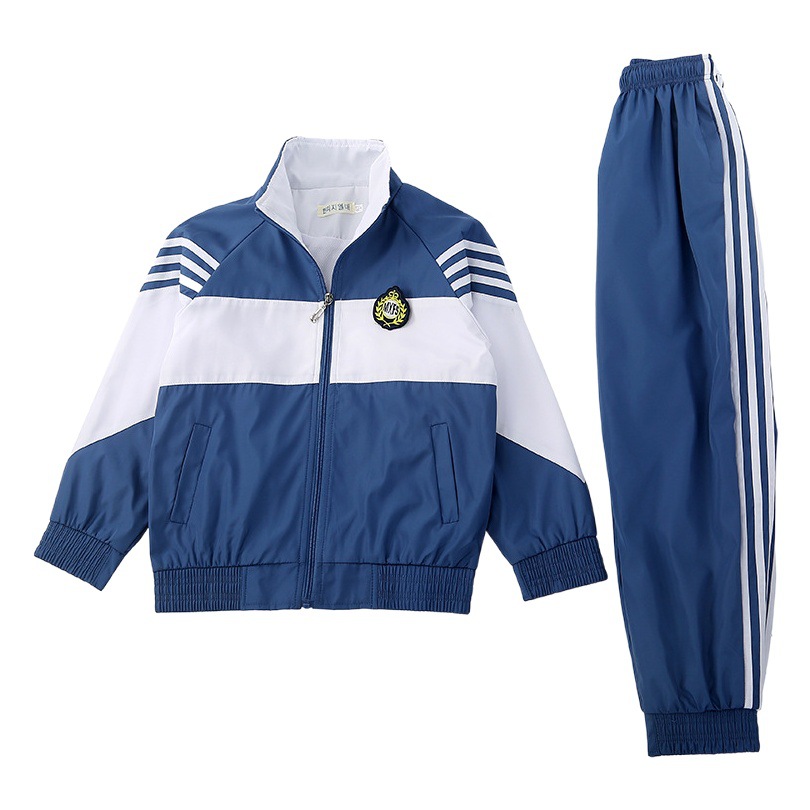 Student new middle and big children school uniform men's and women's two-piece suit spring and autumn winter sports style Middle School Primary School school uniform