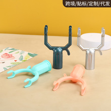 家用衣叉头配件 晾衣叉加厚锌铝合金19mm撑衣杆多色可选接头批发