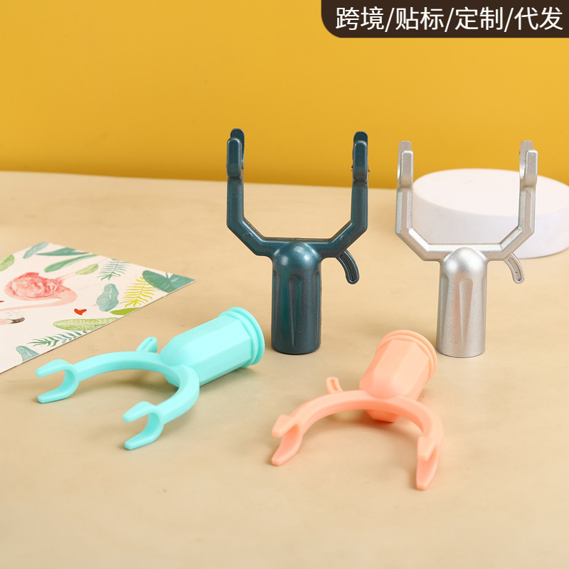 家用衣叉头配件 晾衣叉加厚锌铝合金19mm撑衣杆多色可选接头批发