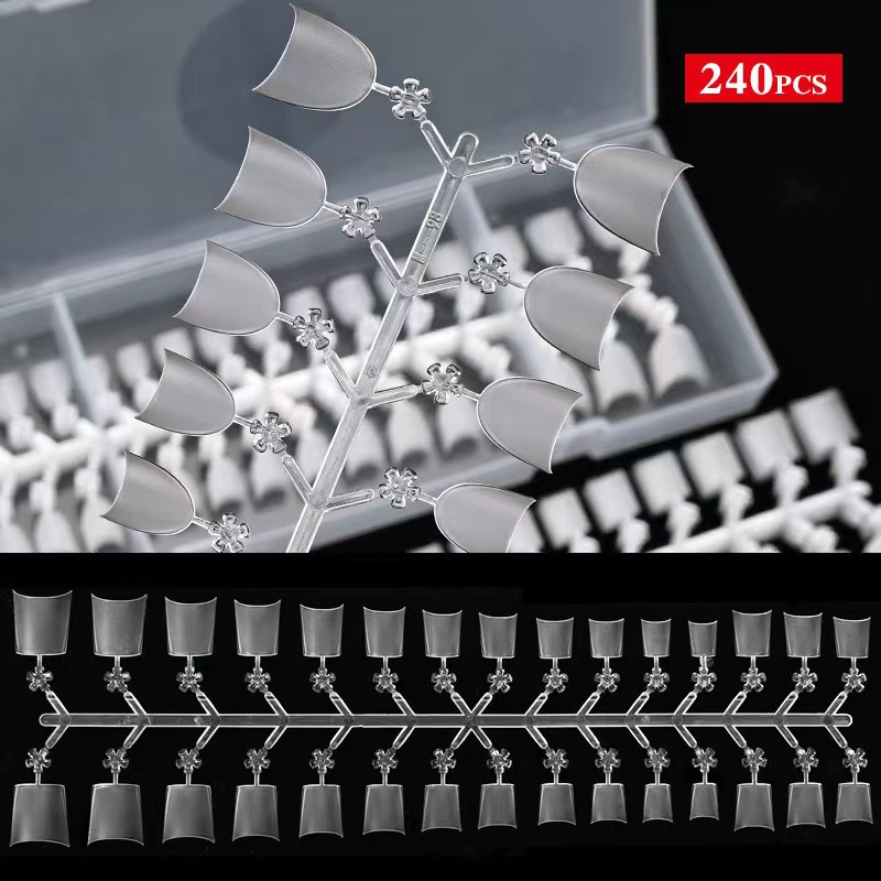 Manicura francés semi-stick pieza de uñas ultrafino sin costura esmerilado Pulido-gratis parche de uñas falso extensión portátil pieza especial