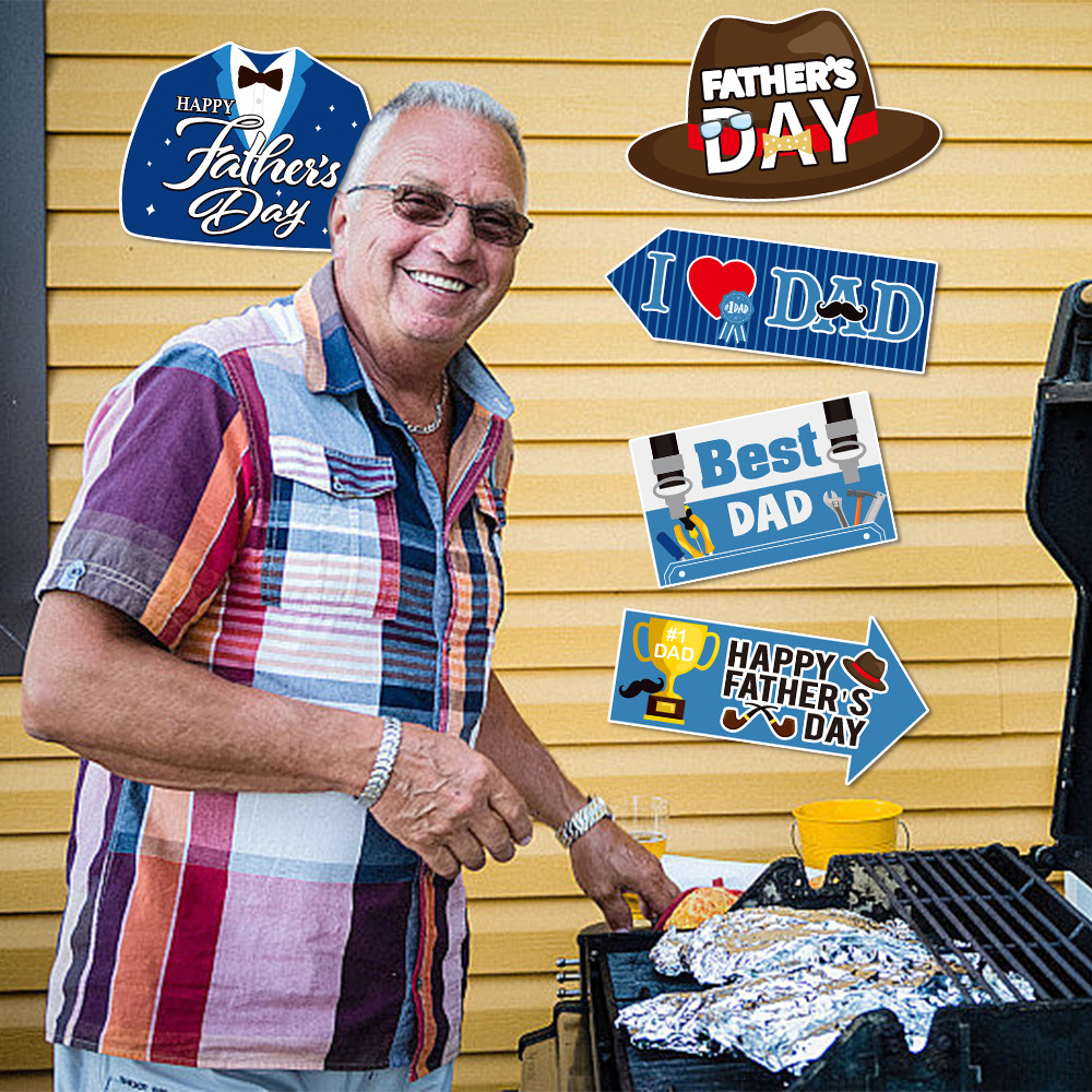 Nuevos productos transfronterizos del Día del Padre decoraciones de vacaciones señalización de césped patio diseño de decoración de fiesta del Día del Padre señalización