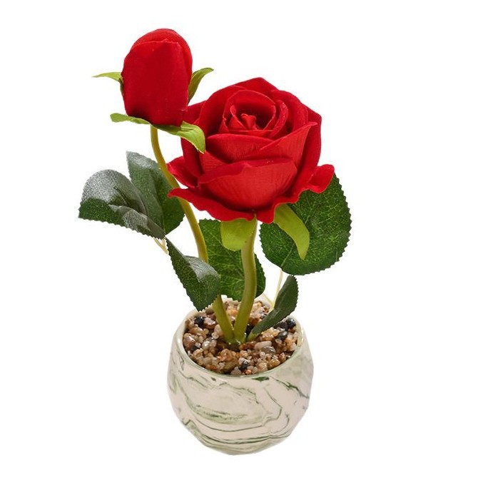 flores falsas estilo pastoral rosa pequeña flor de simulación bonsai decoración creativa flor de moda plantación verde artificial simulación maceta image 6