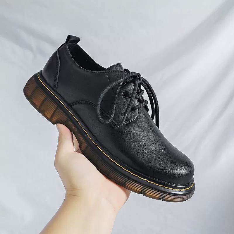 Низкие кожаные туфли Martens, английский стиль, натуральная кожа, крупная платформа, 38–44
