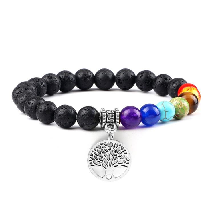 Yoga Gift Bracelet Colorful Healing Life Inspirational Bracelet Golden Steel Life Tree Volcanic Stone Colorful Bracelet Yoga Gift Bracelet Colorful Healing Life Inspirational Bracelet Golden Steel Life Tree Volcanic Stone Colorful Bracelet