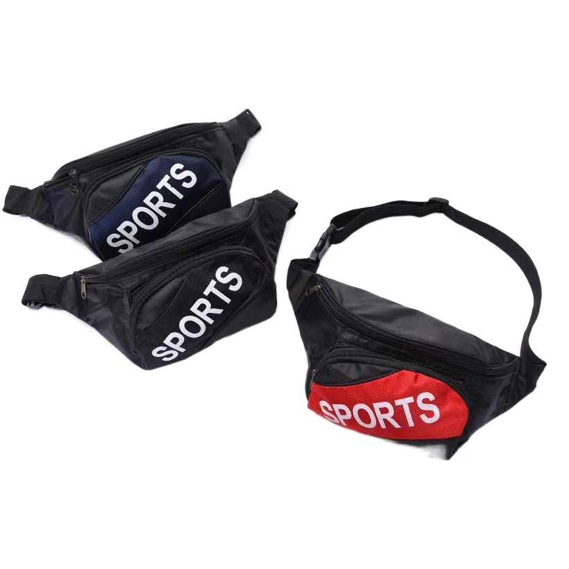 New letter zipper multi-functional outdoor waist bag men's fashion waterproof running sports waist bag manufacturers wholesale