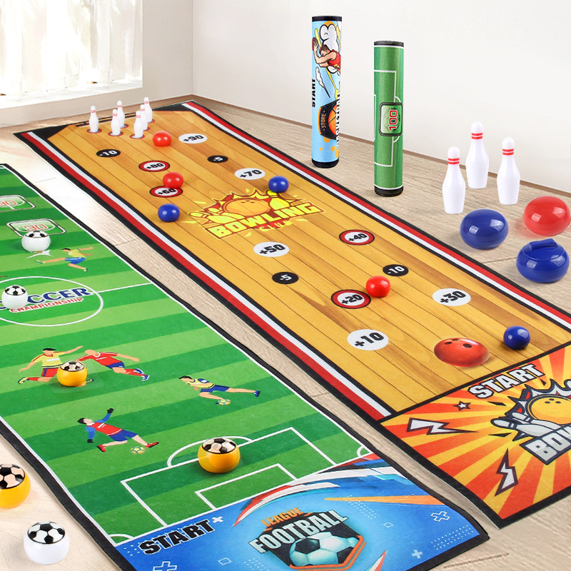 Juegos interactivos de bolos infantiles juegos interactivos de mesa de fútbol juego de curling juguetes deportivos indoor transfronterizos