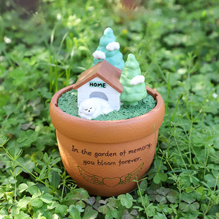 Cross-Border New Product Creative Handmade Resin Pet Urn Storage Container Cat and Dog Funeral Commemorative Supplies