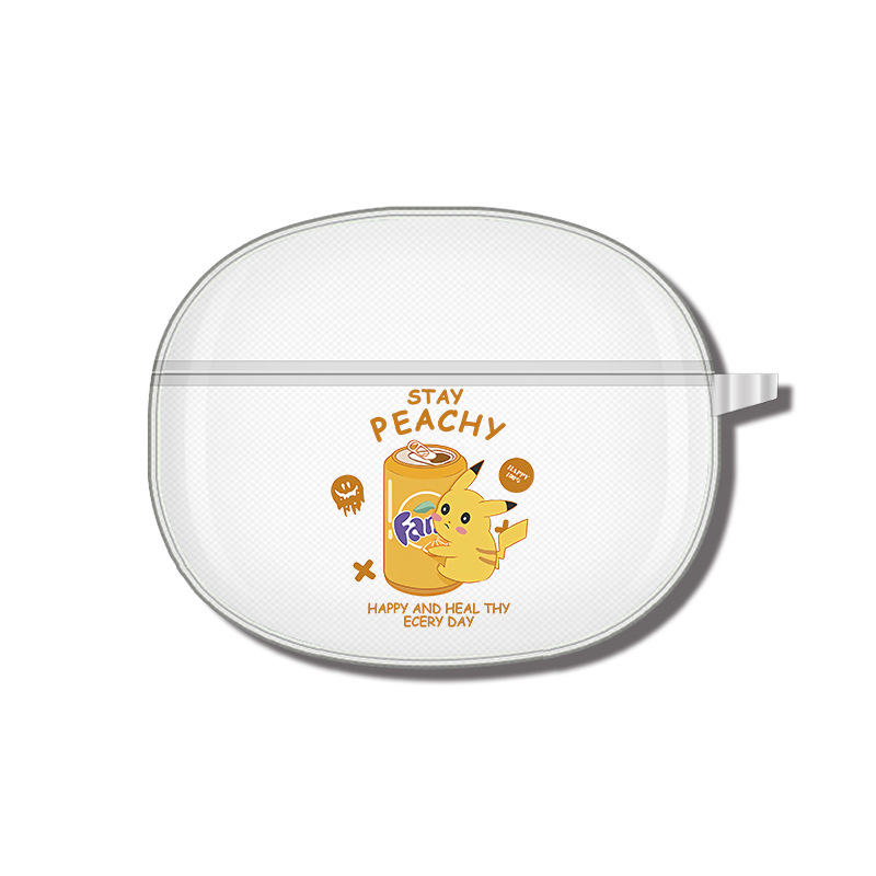 Adecuado para realme buds air3, funda para auriculares, funda protectora Bluetooth, carcasa suave transparente de TPU, patrón de impresión en color