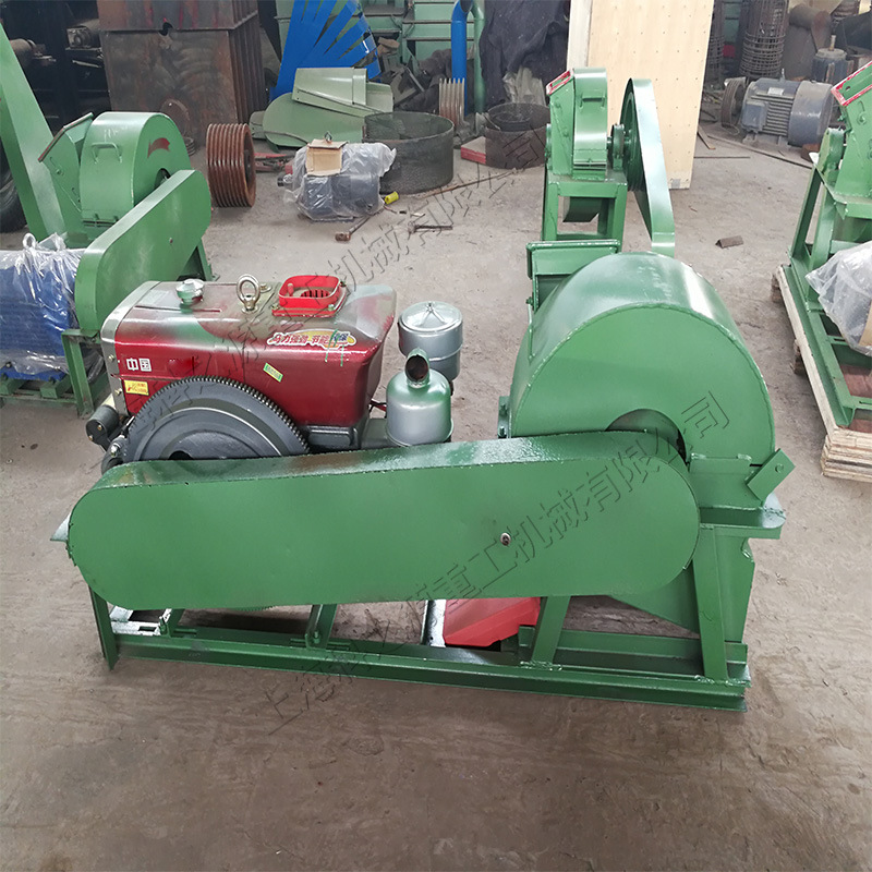 废旧木材粉碎设备 竹胶板建筑模板破碎机 电动柴油卧式粉木机