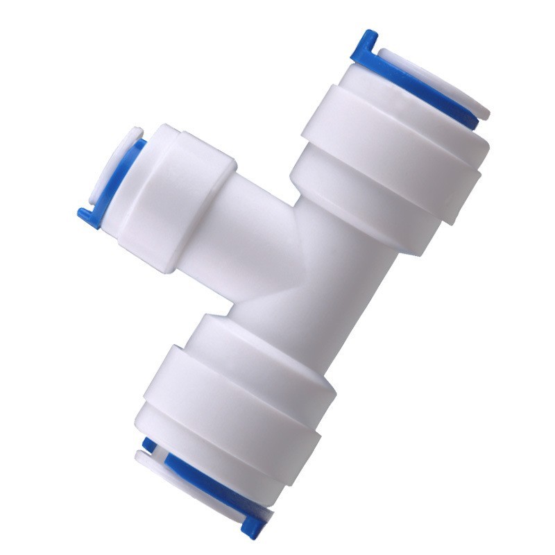Venta al por mayor 7024 purificador de agua conector rápido conector de 3 minutos a su vez 2 minutos tee POM conector de plástico purificador de agua conector