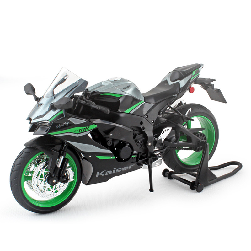 Motocicleta de aleación Chuanqi ZX-10R a escala 1:9 con sonido y luz, amortiguador, regalo decorativo para niños, modelo de motocicleta para dropshipping