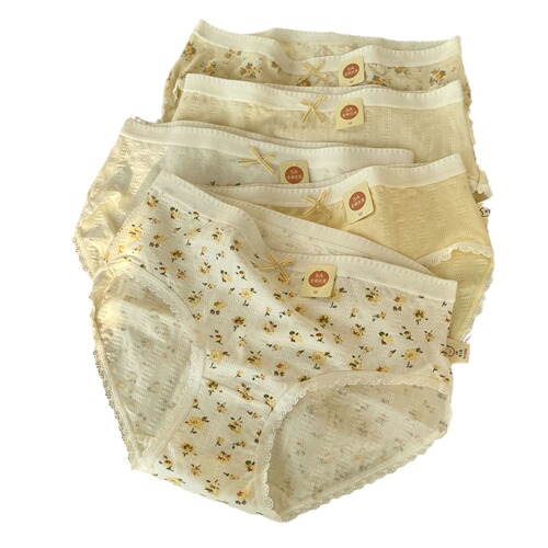French underwear for women 5A baby cotton full pants antibacterial bubble cotton girls floral pure cotton crotch pants