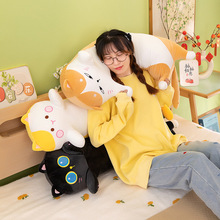 跨境新款长条猫咪抱枕女士家用靠枕卡通猫咪毛绒玩具玩偶夹腿娃娃