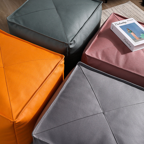 Nordic shoe changing stool cushion low stool sofa light luxury sitting stool coffee table foot pedal stool living room entrance home