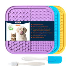 新しいペットシリコーンなめるフードマットペット食器猫と犬のスローフードマット大型吸盤滑り止めスローフードマット