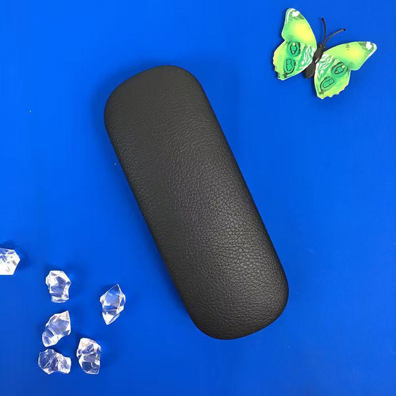 Estuche para gafas esmeriladas, espejo portátil para leer antipresión, espejo plano, caja de almacenamiento de plástico tipo gota de agua de color, carcasa dura simple