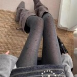 波点连裤袜秋冬微透高级感修身显瘦白色外穿打底裤不掉裆2025新款