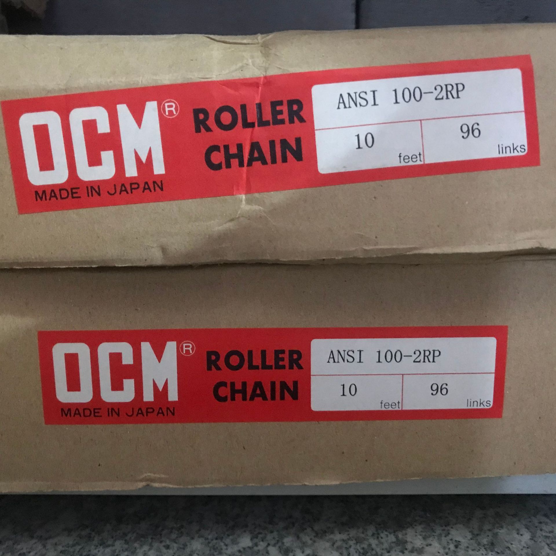 日本进口OCM 100-2 东方双排链条 碳钢滚子链条