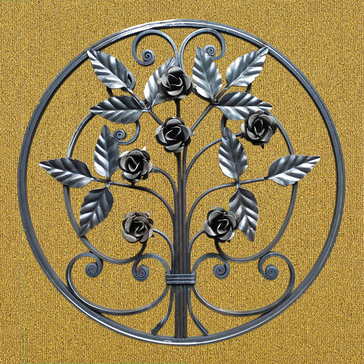 直径550 别墅大门 围墙栏杆主题花 锻造铁艺配件 精品铁艺主题花