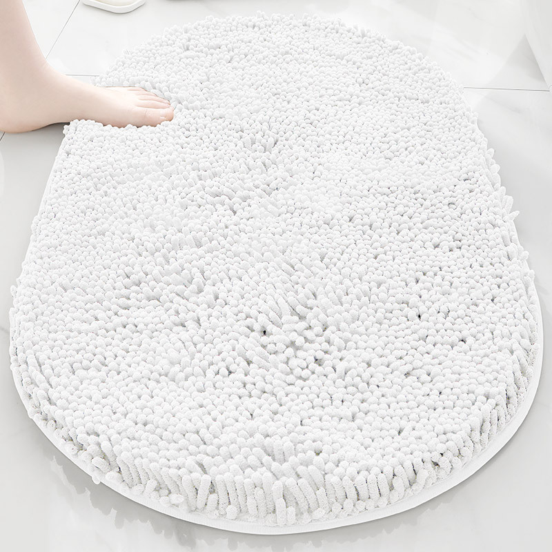 TEMU venta caliente esterillas de piso de cheneil de espesamiento alfombra de absorción de agua fuerte alfombra de puerta antideslizante inodoro alfombra de cama cama image 15