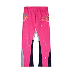 Orden exterior galería Departamento pintado a mano Splash-tinta costura cordón retro High Street casual sweatpants ligeramente estirar pantalones largos para hombres