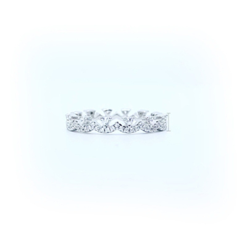 Lu Lu Tong New Arrival Full Diamond Row Ring Lace Ring Women's Simple Personality Thin Stacked Ring Fashion Fashion Style