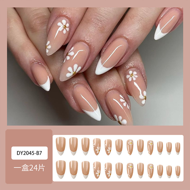 Desgaste de uñas falso transfronterizo de uñas de longitud media pieza de uñas desmontable pieza de uñas producto terminado uñas al por mayor