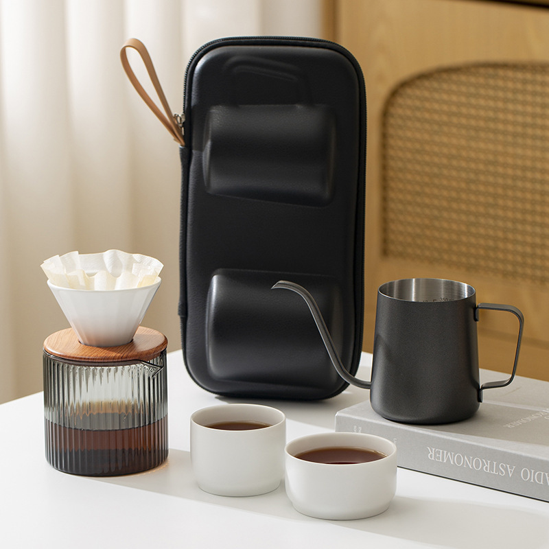 Hand-Brewed Coffee Set, Filter Cup, Sharing Pot, Coffee Pot, Portable Entry-Level Travel Outdoor Portable Equipment, Souvenir Hand-Brewed Coffee Set, Filter Cup, Sharing Pot, Coffee Pot, Portable Entry-Level Travel Outdoor Portable Equipment, Souvenir