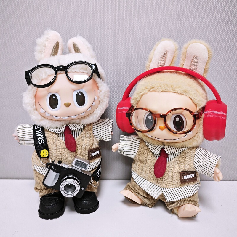 ラブブベビー服 1/2/3 世代 15cm17cm ラブブ服 ヘッドフォン カメラセット labubuv3 ベビー|undefined