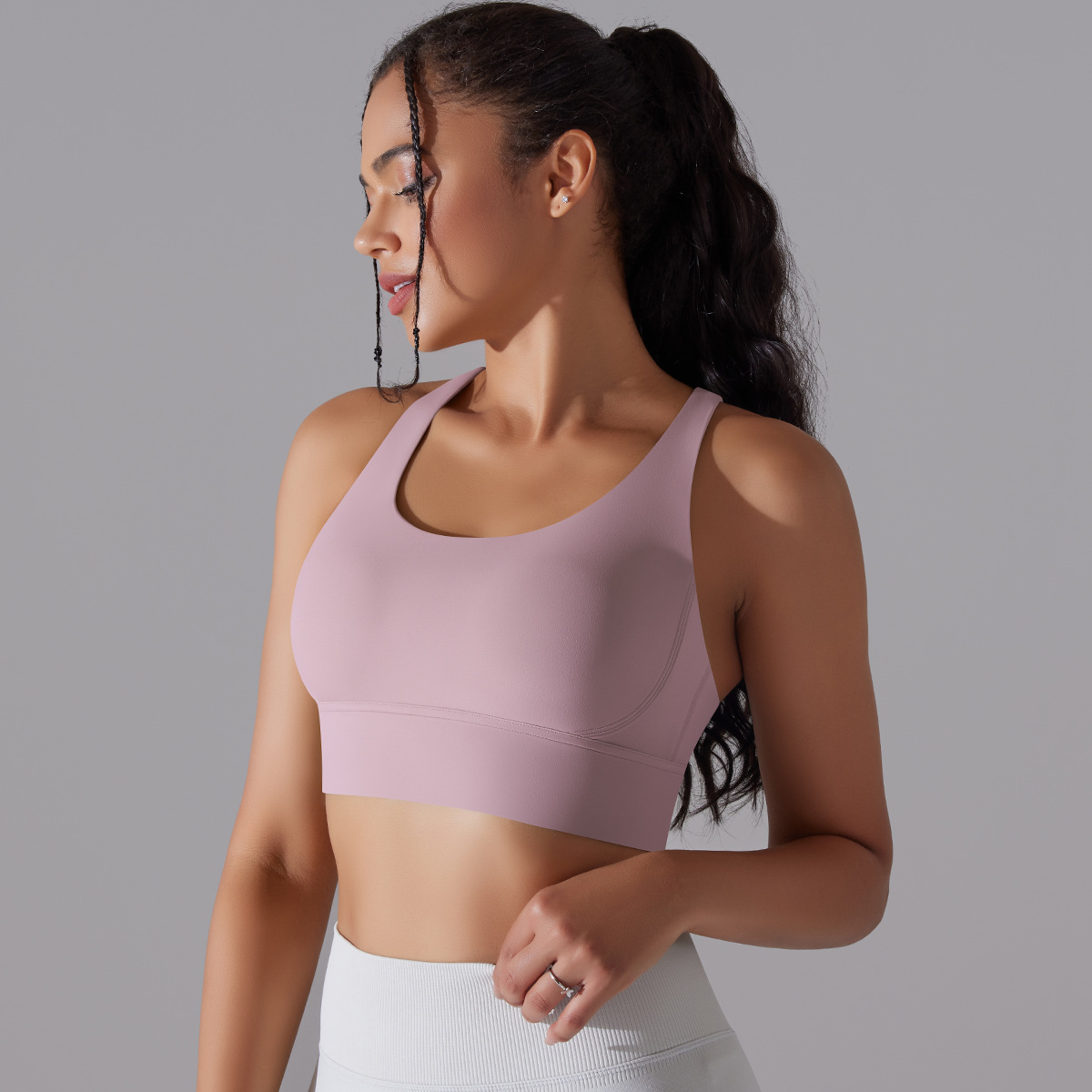 127g Weight Sleeveless Sleeve Length Nylon, Spandex Fabric Type Short Top Length Halter Crisscross Tank Tops Type Fitness, Yoga Occasion U Neck Neckline Solid Color Pattern Sports Style Sports Solid Color Nylon Spandex U Neck Active Tops Halter Crisscross Tank 40