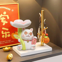 乔迁新居猫摆件家居入户客厅电视酒柜玄关装饰品新房布置摆件用品