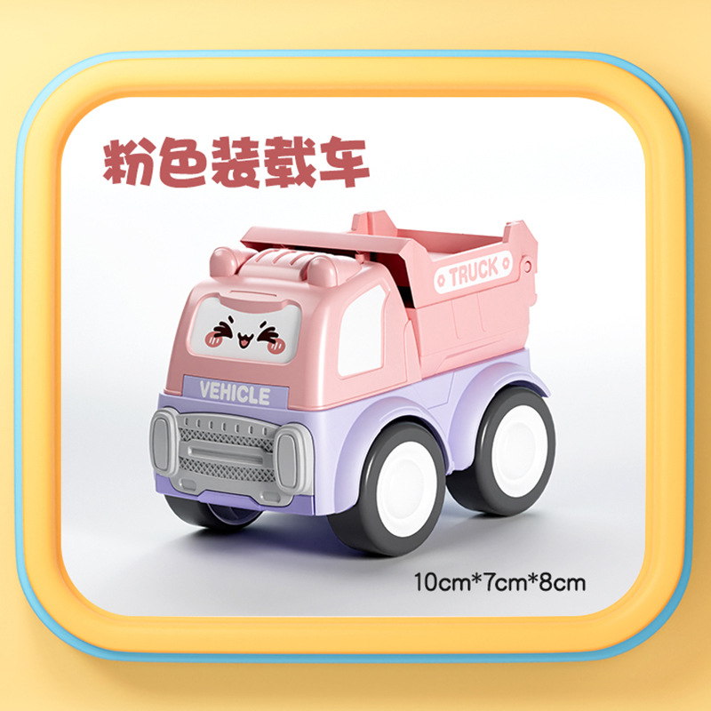 Gran tamaño de dibujos animados inercia vehículo de ingeniería excavadora grúa camión de carga niños inercia 0 - 3 años juguetes