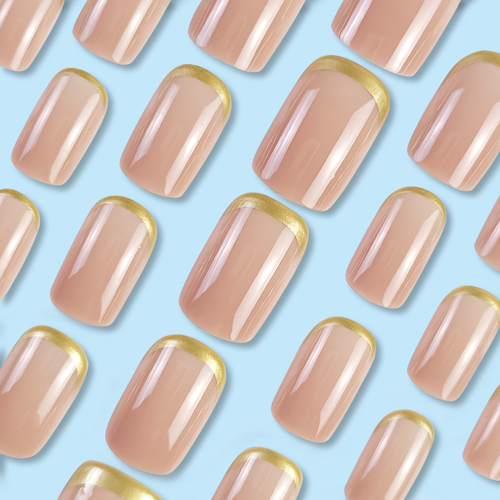 Uñas de venta caliente transfronterizas, estilo corto, temperamento elegante, uñas postizas, lujo ligero, sensación de atmósfera avanzada, uñas
