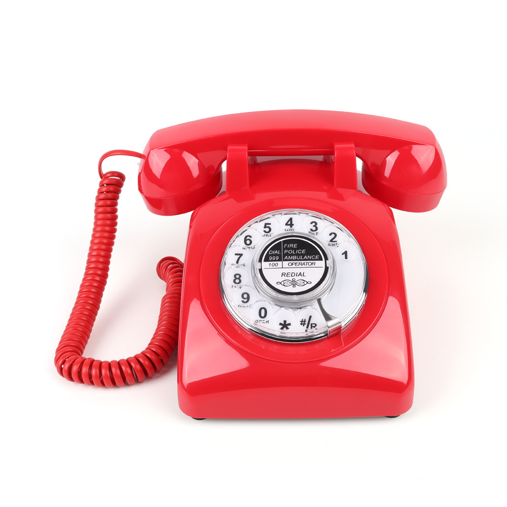 Antiguo teléfono Tarjeta de inserción de hotel habitación de huéspedes casa fijo retro teléfono fijo Dial-Up teléfono mayorista fabricante