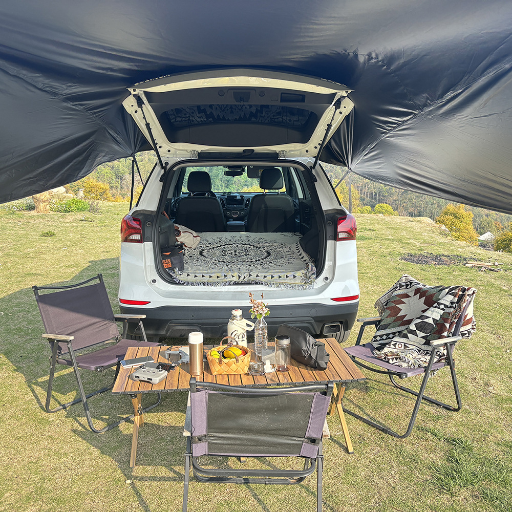 [Foreign Trade Export] All-vehicle General Purpose Rear Sky Curtain Self-driving Tour Outdoor Camping Black Rubber Car Side Account Sky Curtain