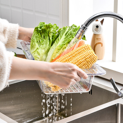 Simple retractable sink drain basket kitchen sink drain rack tableware fruit and vegetable storage basket